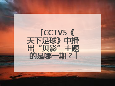 CCTV5《天下足球》中播出“贝影”主题的是哪一期？